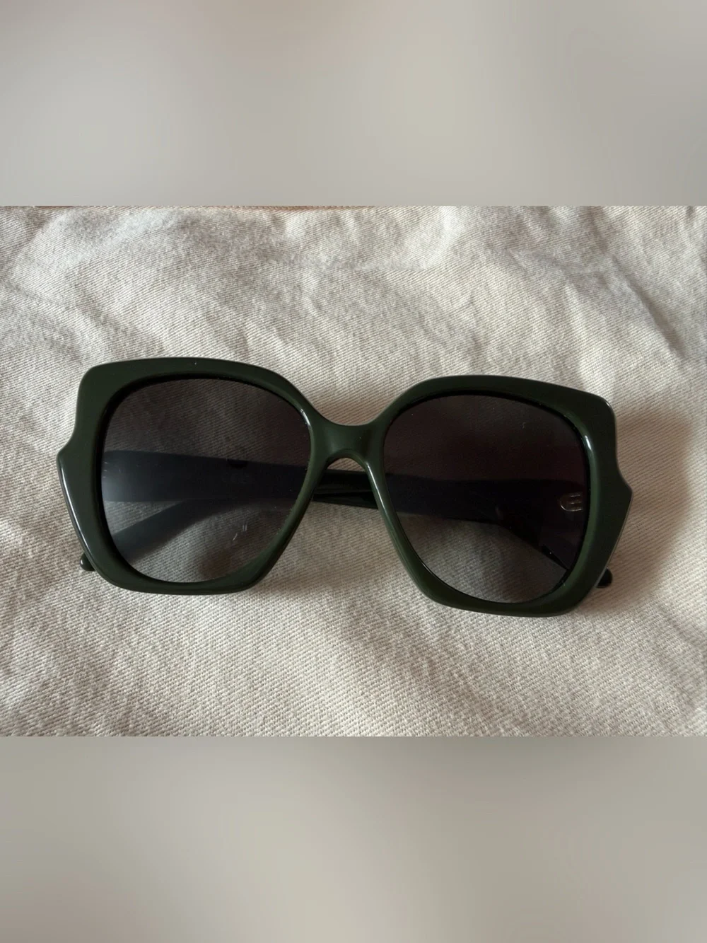 Loewe Olive Green Oversized Women's Sunglasses
